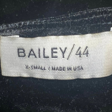 Bailey 44 Womens Black Velvet Velour Off Shoulder Long Sleeve Blouse Top Size XS
