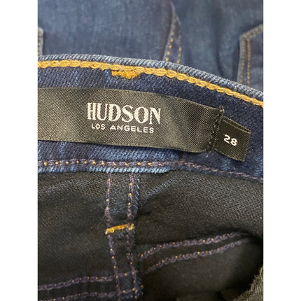 Hudson Women's Dark Blue Wash Mid Rise Skinny Bootcut Flare Denim Jeans Pants 28