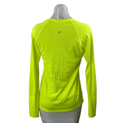 Lululemon Swiftly Tech 2.0 Yellow Long Sleeves Knit Athletic Tee T-shirt  Top M