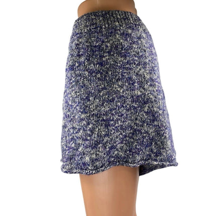 Something Navy Women's Blue Merino Wool Wide Leg Casual Lounge Sweat Shorts Sz L