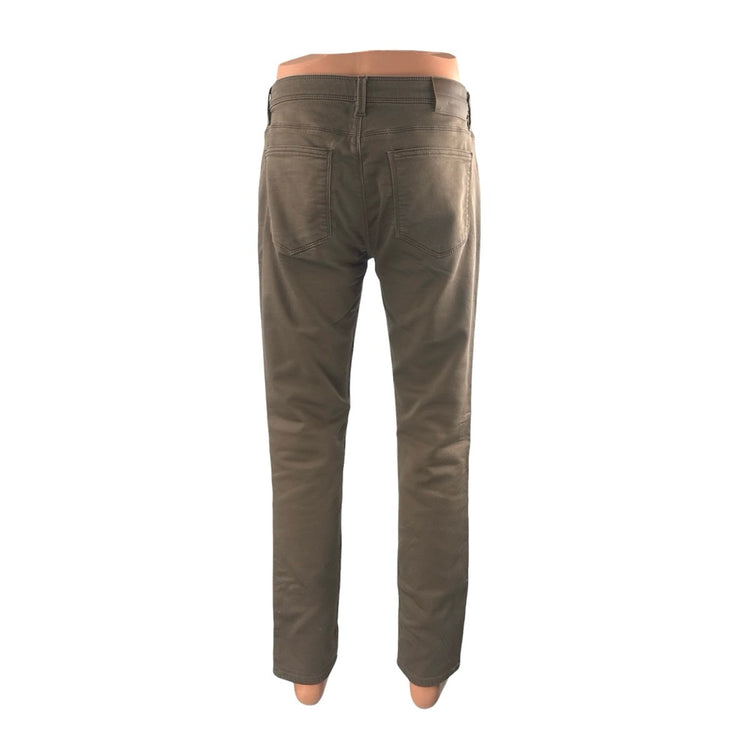 NetWork Mens Khaki Mid Waist Classic Skinny Tapered Slim Chino Trousers Pants 32
