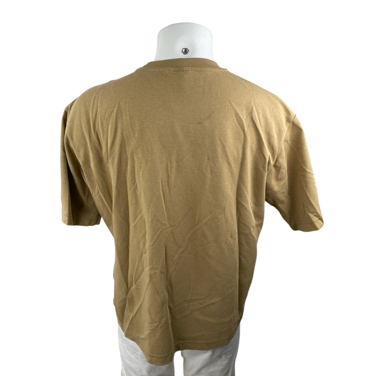 Uniqlo Men's Brown Crew Neck Short Sleeve Comfort Fit Basic Tee T-Shirt Top Sz L
