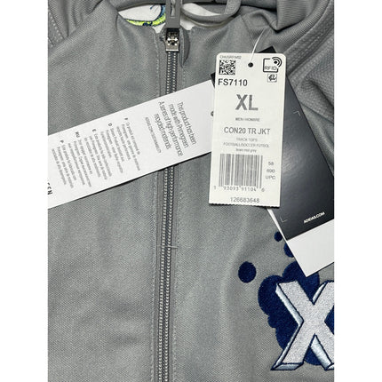 NEW Adidas XC Aeroready Gray Full Zip Long Sleeve Football Track Coat Jacket XL