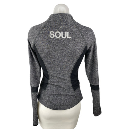 Lululemon Find Your Bliss Gray Zip Up Long Sleeve Reversible Activewear Jacket S