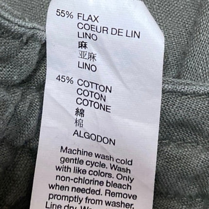 Gap Women's Green Linen Low Rise Drawstring Straight Leg Trousers Pants Size 4