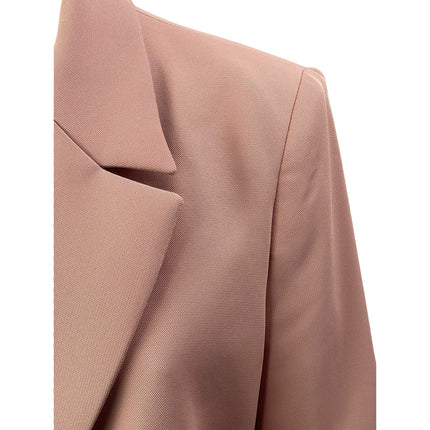 MNG Mango Women's Pink Double Breasted Peak Lapel Blazer Coat Jacket Size 6
