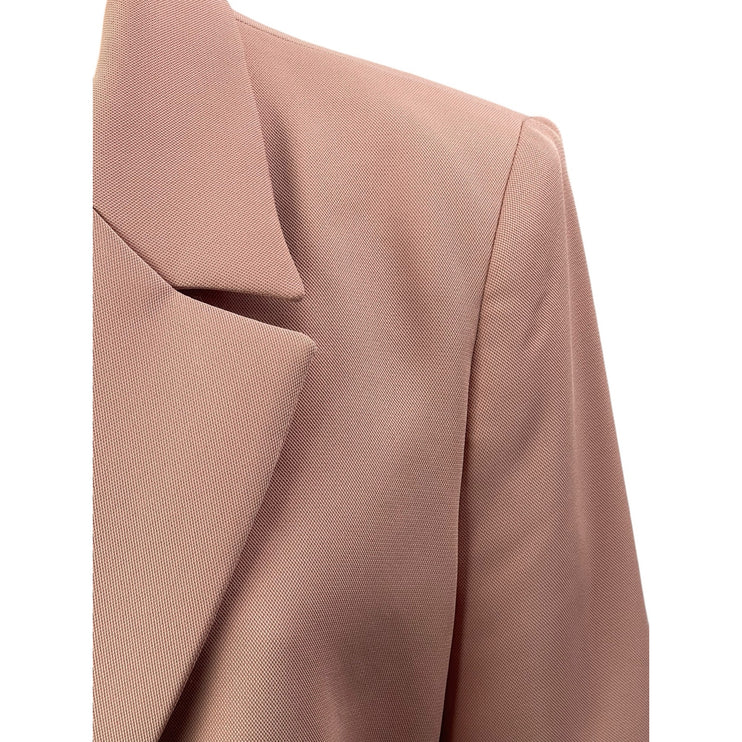 MNG Mango Women's Pink Double Breasted Peak Lapel Blazer Coat Jacket Size 6