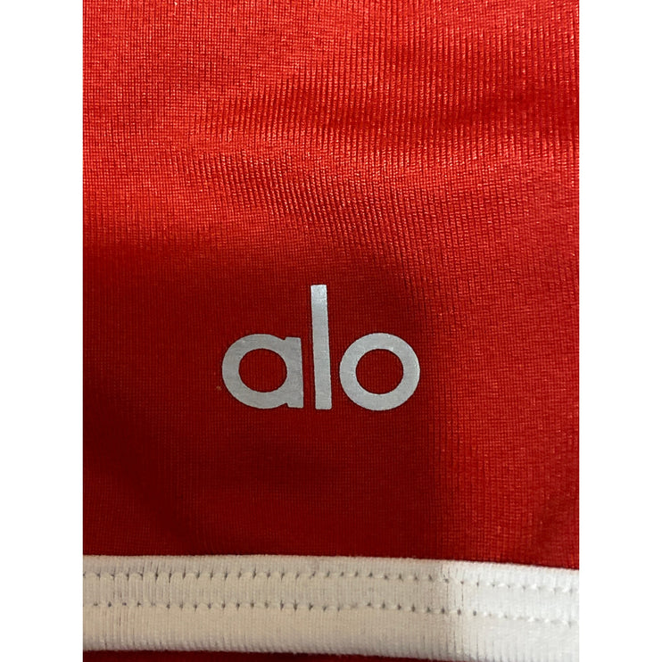 Alo Yoga Airbrush Streamlined Red Sculpt Brami Bra Tank Cami Crop Top Size M