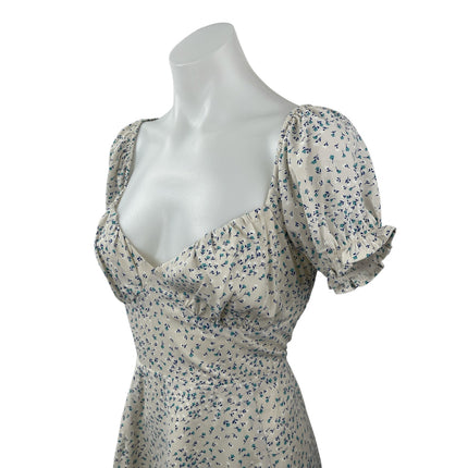 Princess Polly Ruth Floral Ruched Sweetheart Short Sleeve Mini A-Line Dress 10