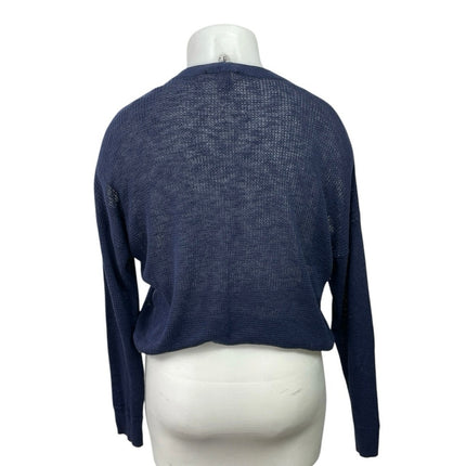 SO Women's Blue White Stripe Crew Neck Long Sleeve Sweatshirt Sweater Top Sz XL