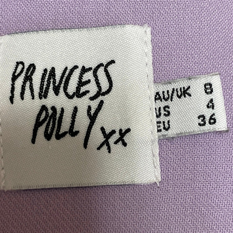 Princess Polly Women's Purple Sleeveless Wide Straps Square Neck Crop Tank Top 4