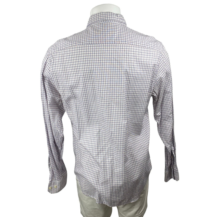 Banana Republic Men's Plaid Check Collared Long Sleeve Button Down Shirt Top L