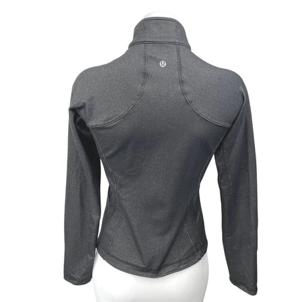 Lululemon Women's Dark Gray Full Zip Turtleneck Workout Athletic Jacket Size 2