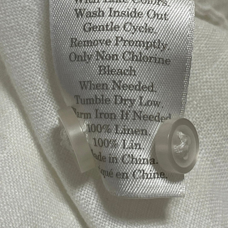 Everlane Mens White Short Sleeves Collared Pocket Casual Button Down Shirt Top L