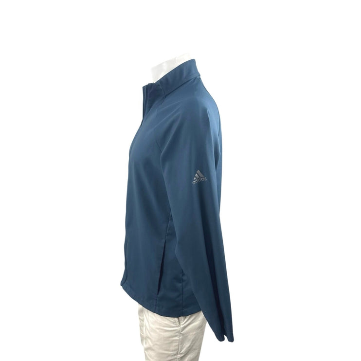 Adidas Men's Blue Long Sleeve Full Zip Stand Collar Track Coat Jacket Size M