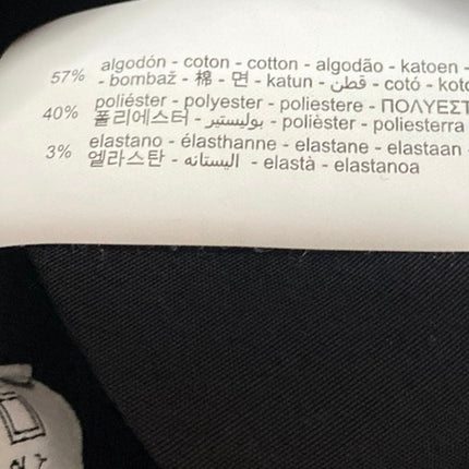 Zara Women's Black High Rise Elastic Waist Straight Leg Pull On Trousers Pants L