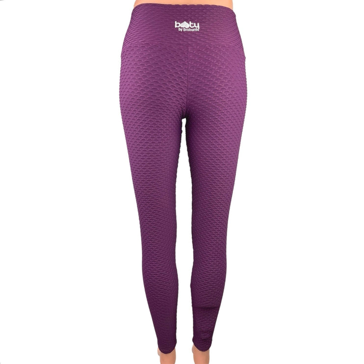 Booty by Brabants Purple Croco Skin Seamless High Rise Leggings Pants One Size