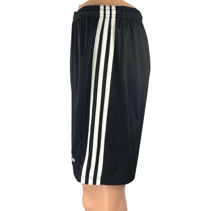 Adidas Men's Black white Logo 3-Stripes Running Workout Athletic Shorts Size M