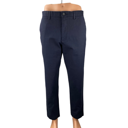 NEW Banana Republic Mason Men's Blue Tapered Chino Khaki Trousers Pants Size 35