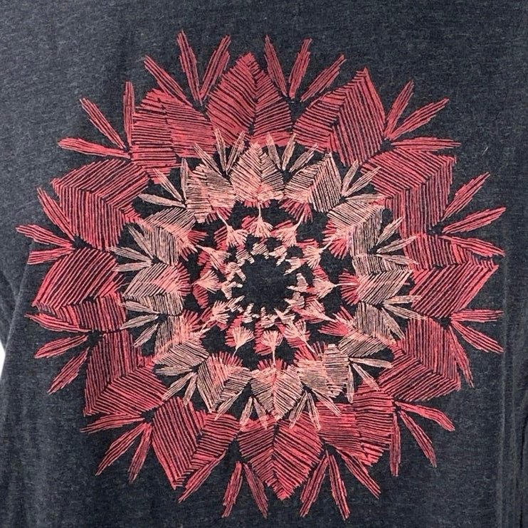 Columbia Women's Black Crewneck Short Sleeve Graphic Casual Tee T-shirt Top Sz L