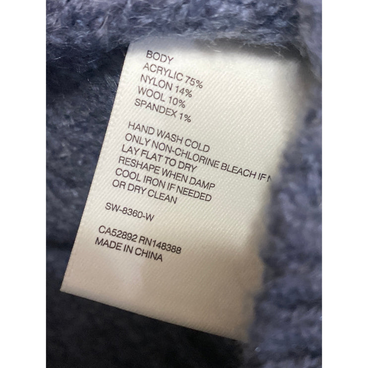 Oak + Fort Chunky Women's Blue Crew Neck Long Sleeve Sweatshirt Sweater Top XS
