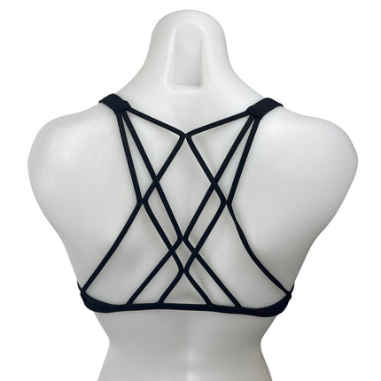 Lululemon Black Strappy Back Sleeveless Yoga Workout Athletic Sports Bra Top 6