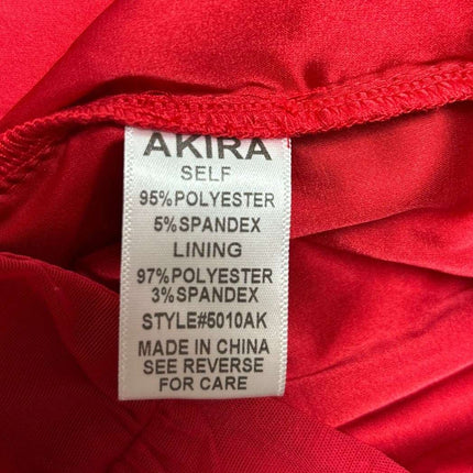 Akira NWT Forgive Me Off Shoulder Red Ruched Formal Bodycon Sexy Mini Dress Sz L