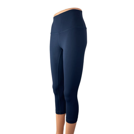 Lululemon Women's Blue Mid Rise Skinny Yoga Athletic Activewear Leggings Pants 6