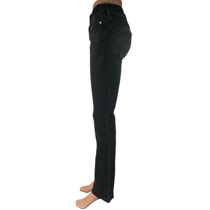 Zara Women's Black Mid Rise Slim Fit Flared Bootcut Leg Denim Jeans Pants Size 2