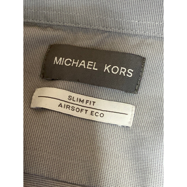 Michael Kors Airsoft Eco Men's Gray Slim Fit Long Sleeve Button Down Shirt Top M