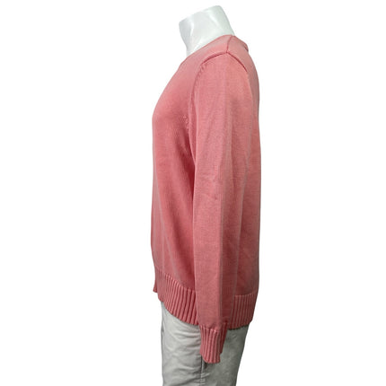 Bloomingdale's Mens Pink knit Crewneck Long Sleeve Pullover Sweater Top Size M