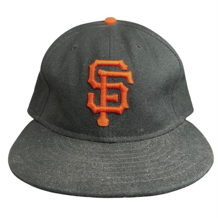 MLB Official Black Orange San Francisco Giants Baseball Sport Flat Cap Hat 7 3/8