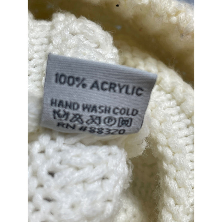 C.C Baby Girl Kids White Knit Bear Pom Pom Knit Winter Snow Beanie Hat OS