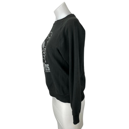 Uniqlo PEANUTS You Can Be Anything Women's Black Long Sleeve Sweatshirt Top S
