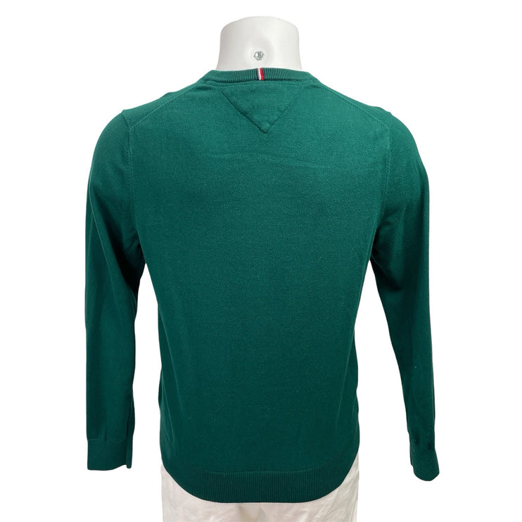 Tommy Hilfiger Men's Green Crew Neck Knit Long Sleeve Sweatshirt Sweater Top S