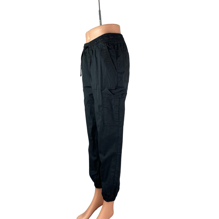 LTJ Letter To Juliet Women's Black Cargo Carrot Barrel Jogger Trousers Pants M
