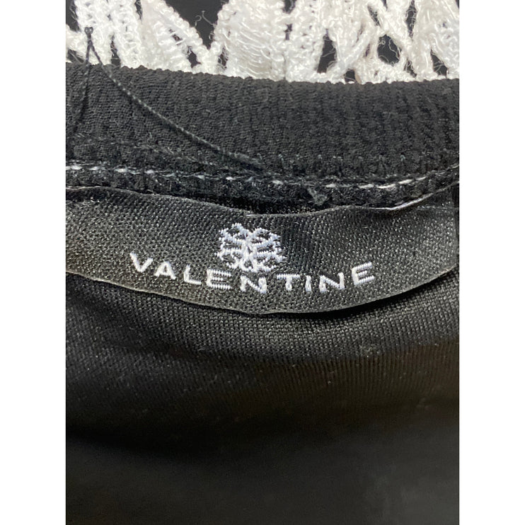 Valentine Womens Ruffle Lace Sleeveless Straight Leg One Piece Jumpsuit Romper M