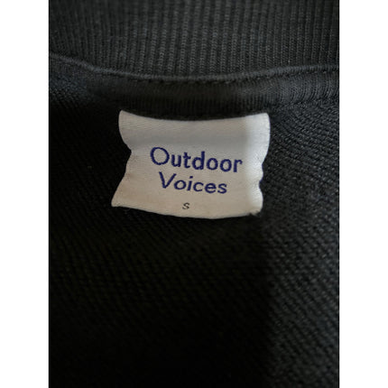 Outdoor Voices Black Crew Neck Long Sleeve Oversized Sweatshirt Sweater Top Sz S