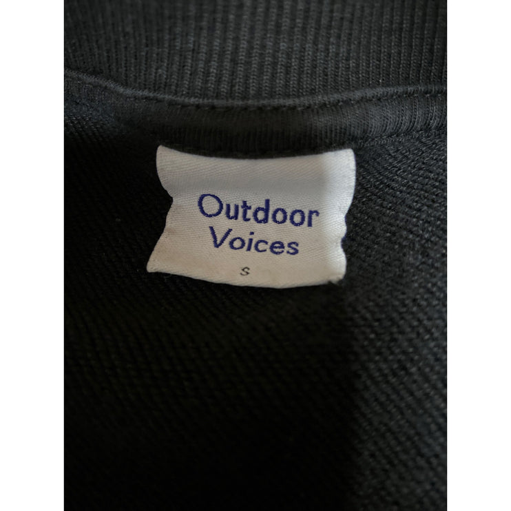 Outdoor Voices Black Crew Neck Long Sleeve Oversized Sweatshirt Sweater Top Sz S