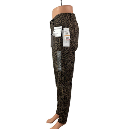 NEW William Rast Wild Cheetah Leopard Beige High Rise Skinny Denim Jeans Size 29