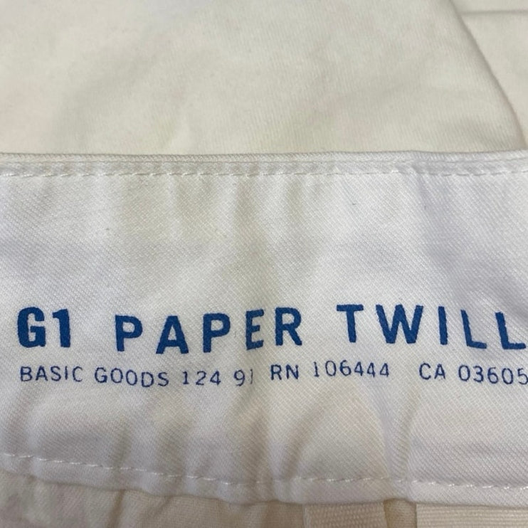 G1 Goods Paper Twill Women's White High Waist Straight Pencil Denim Jean Skirt 2