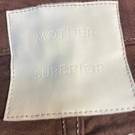 Mother Superior Women's Brown High Waisted Wide Leg Denim Jeans Pants Size 24