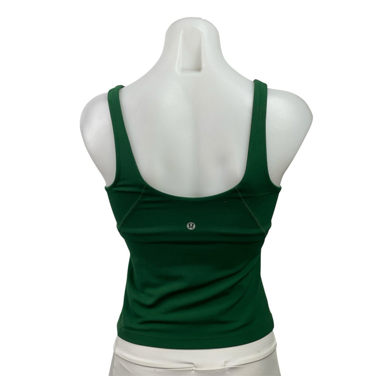 Lululemon Women's Green V Neck Cami Yoga Gym Workout Athletic Tank Top Size S