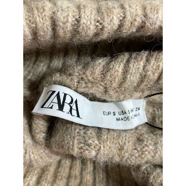 Zara Jewel Womens Wool Rhinestone Sleeveless Turtle Neck Crop Sweater Vest Top S