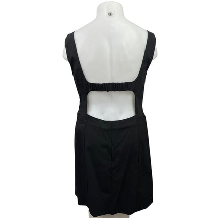 NEW MNG Mango Women's Black Sleeveless Open Back Mini A-Line Tank Dress Size 2XL