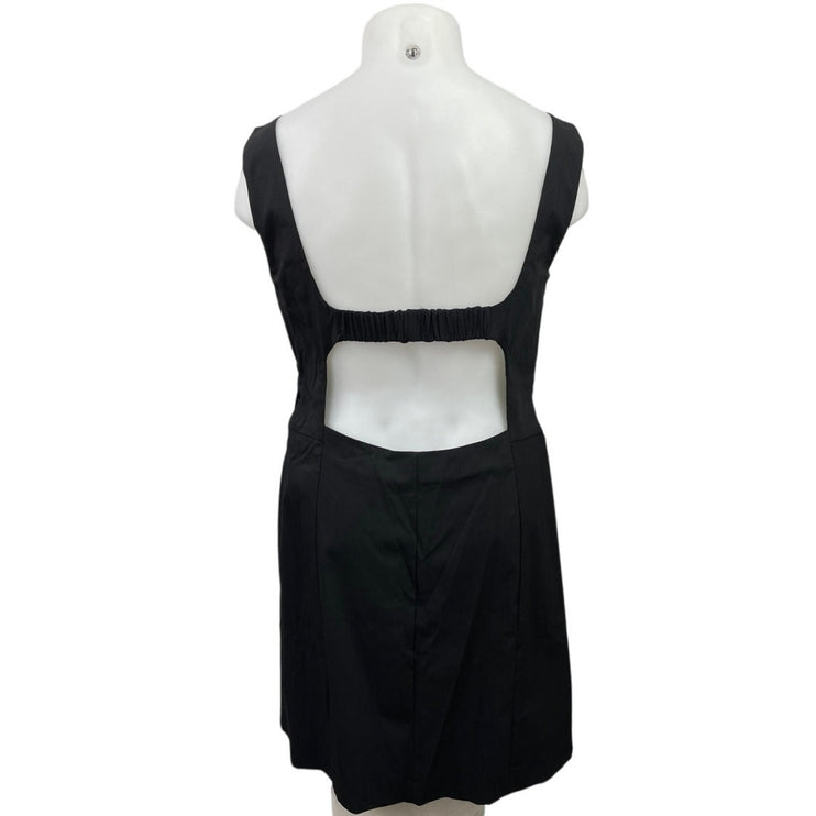 NEW MNG Mango Women's Black Sleeveless Open Back Mini A-Line Tank Dress Size 2XL