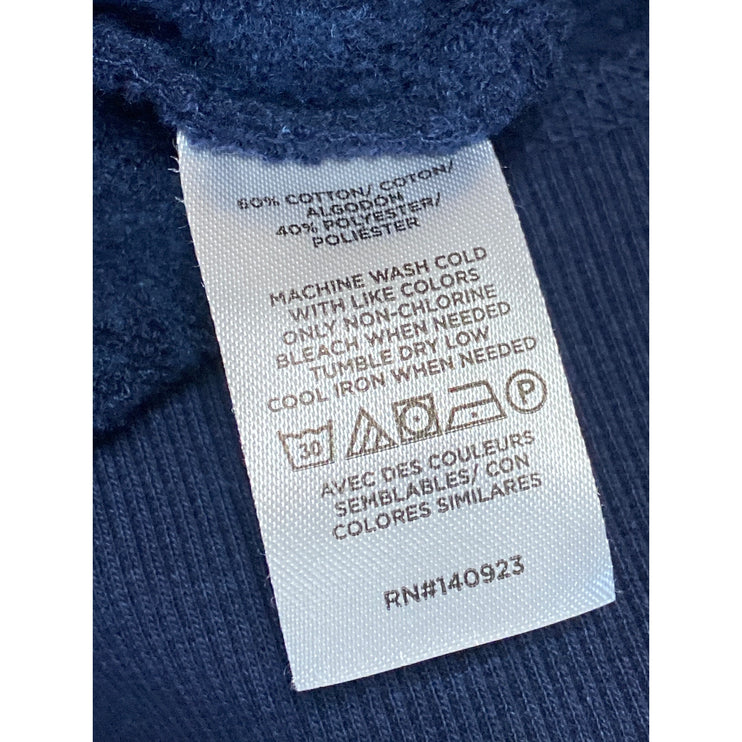 LOFT Women's Blue Crewneck Short Puff Sleeve Knit Sweater Blouse Top Size M