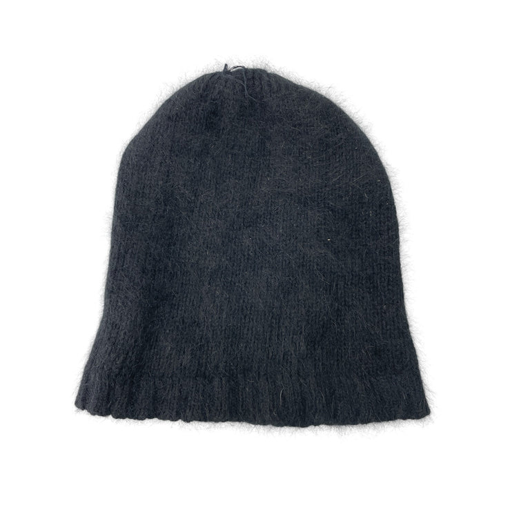 Puma Women's Black Fuzzy Eyelash Knit Winter Snow Beanie Bonnet Cap Hat Size OS