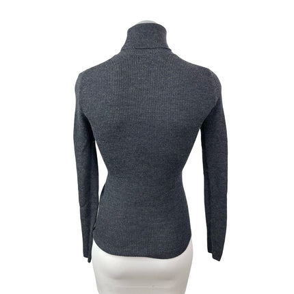 Philosophy Women Black 100% Wool Knit Long Sleeve Turtleneck Sweater Top Size M