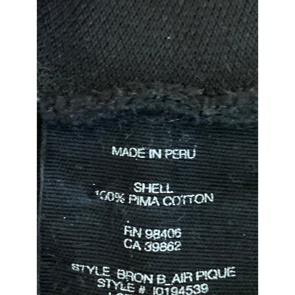 Theory Bron B Air Pique Mens Black Short Sleeve Collared Golf Polo Shirt Top M